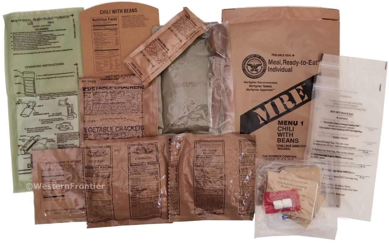 MRE Menus - Western Frontier