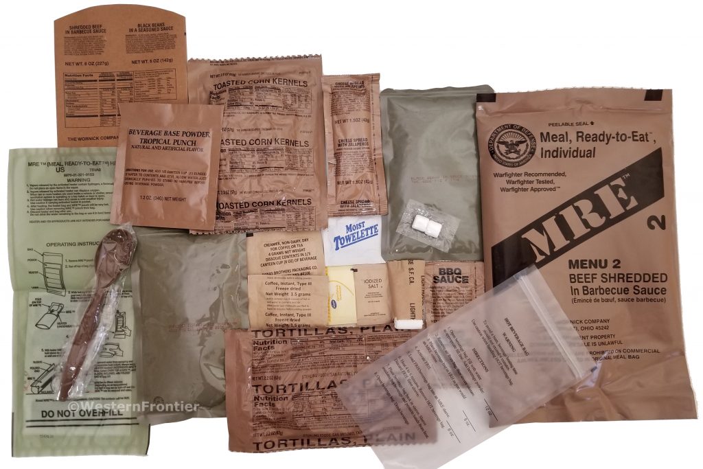 MRE Menus - Western Frontier